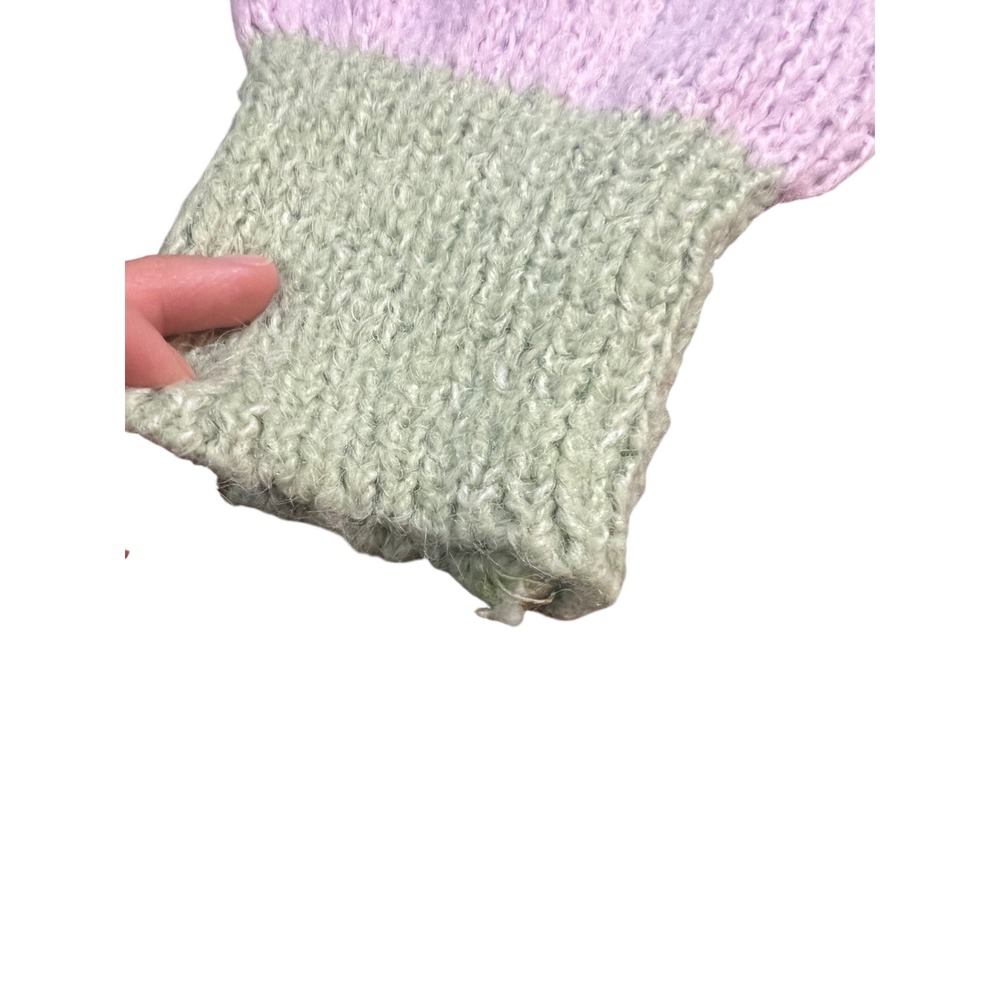 easel Pastel Striped Crewneck Sweater in Pink, Blue, Green & Yellow - Picture 4 of 9